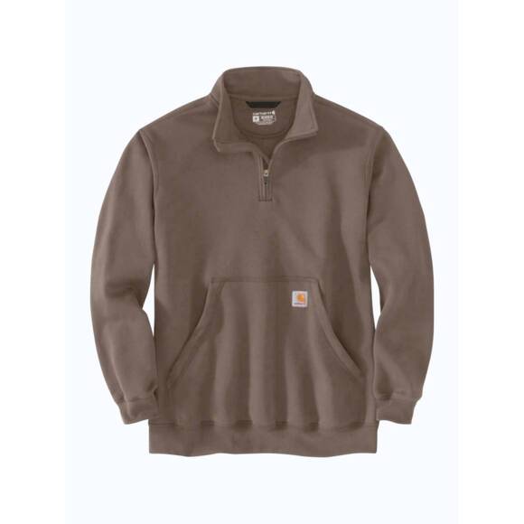 CARHARTT Other - NEW CARHARTT men's loose fit midweight quarter-zip mock-neck sweatshirt in sepia